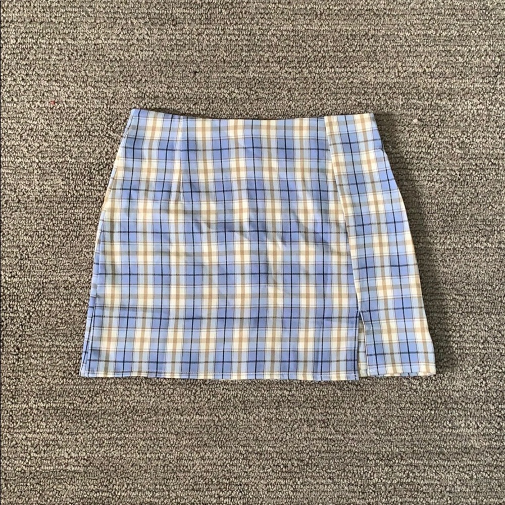 Blue Plaid Skirt